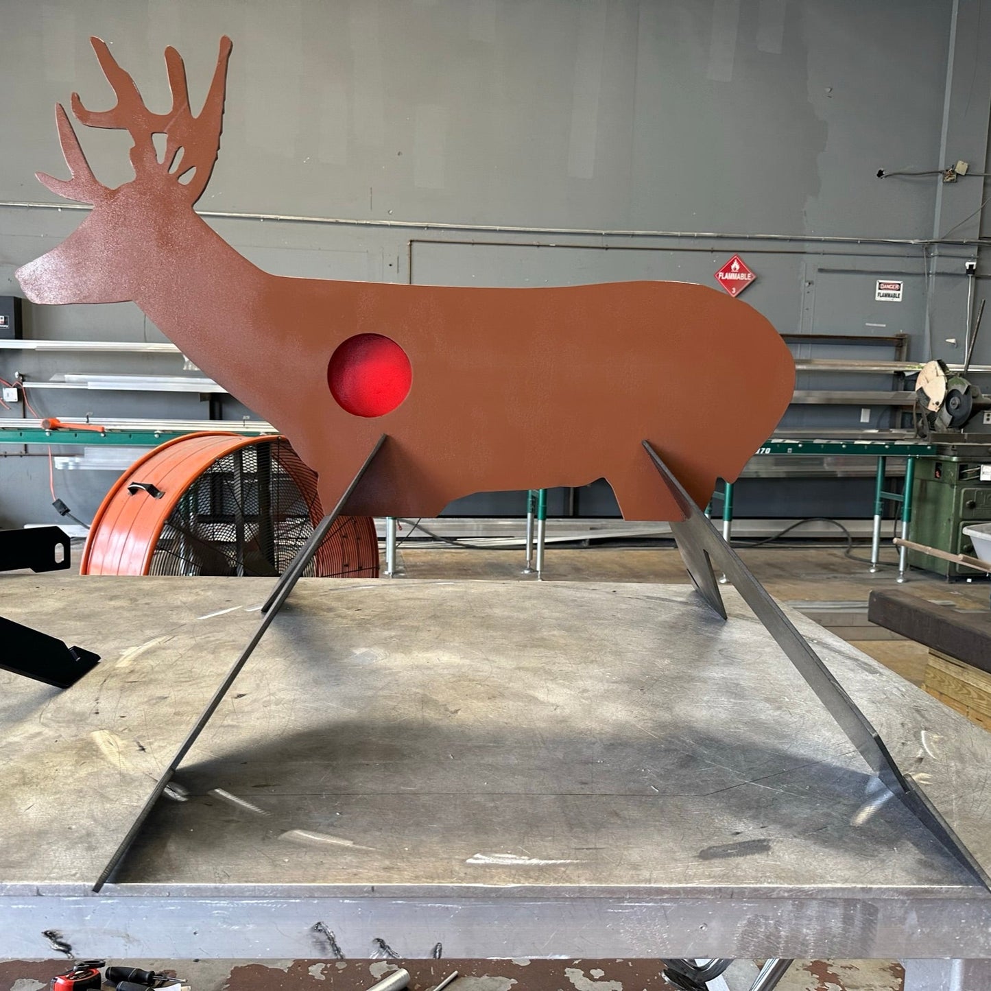 3/8" AR500 steel interactive Deer Target