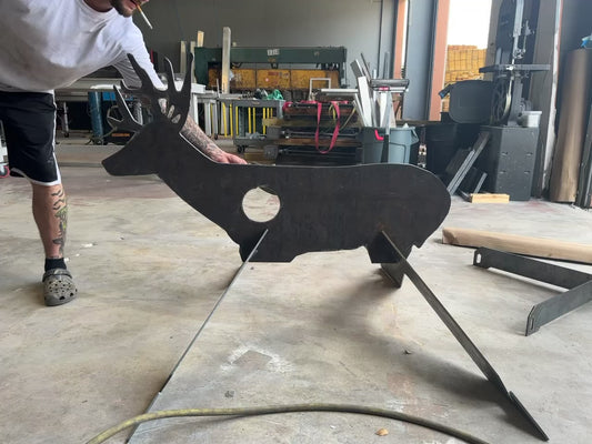 3/8" AR500 steel interactive Deer Target